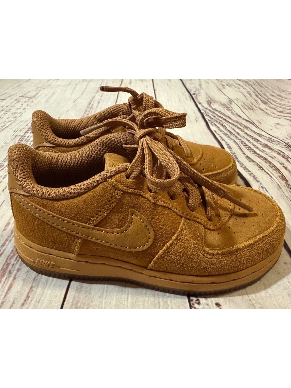Nike Force 1 LV8 Wheat Tan Suede Sneakers 9C